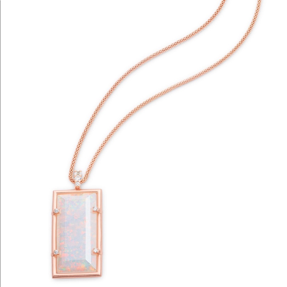 Kendra Scott Resort Rsgld Edith Opal Necklace NWT